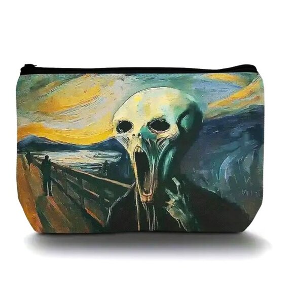 Cosmetic Bag Makeup vincent van gogh the scream Pouch Travel Storage Art Horror - Picture 1 of 3